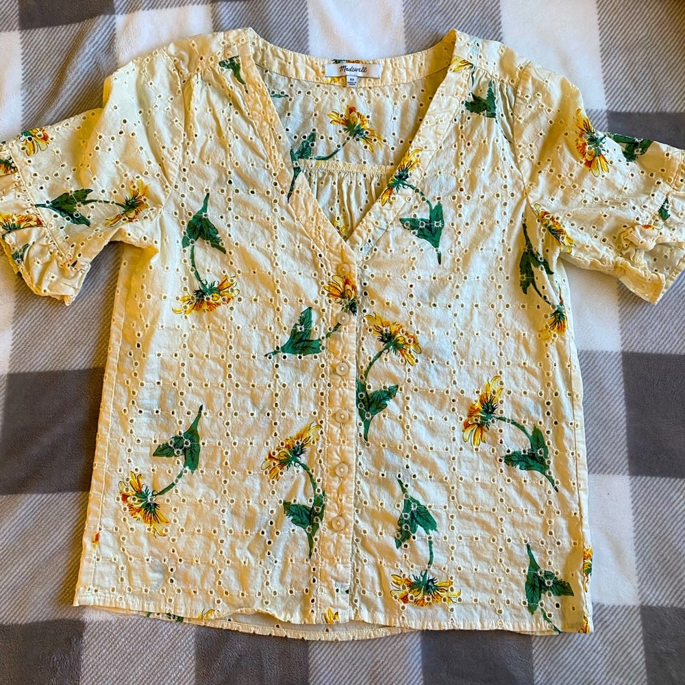 Madewell Floral Blouse XS